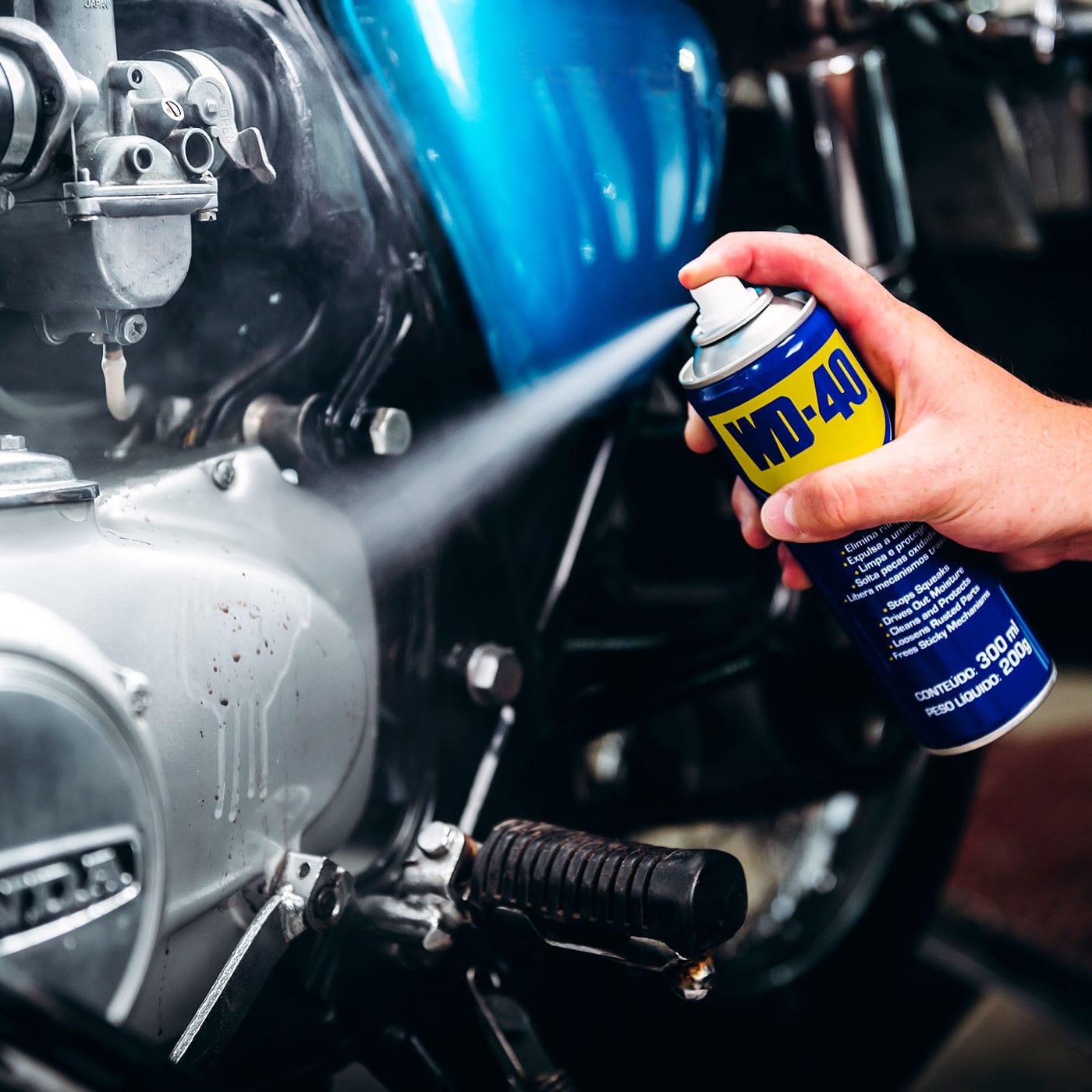 wd 40 multiusos 300ml motocicleta